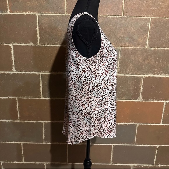 NWT Maurices Animal Print Sheer Stripe Neutral Tank Top Women's XS - Picture 4 of 8